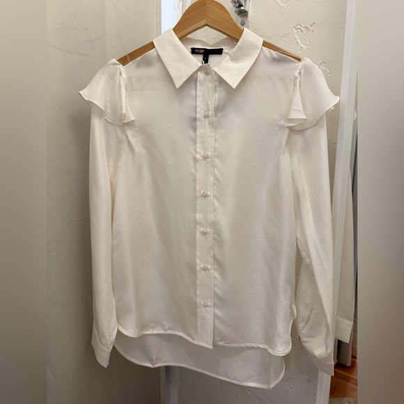 Maje Chella silk blouse NWT - Picture 3 of 14